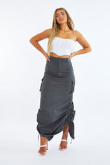 White Corset Detail Cropped Top - Cosima