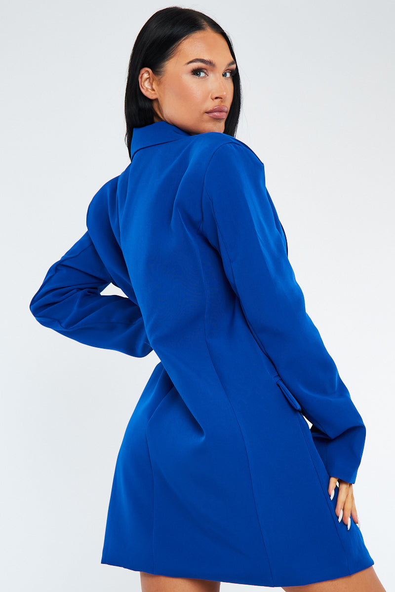 Cobalt Blue Oversized Blazer Dress | Blazer Dresses | Rebellious Fashion Cobalt Blue Oversized Blazer Dress | Blazer Dresses | Rebellious Fashion