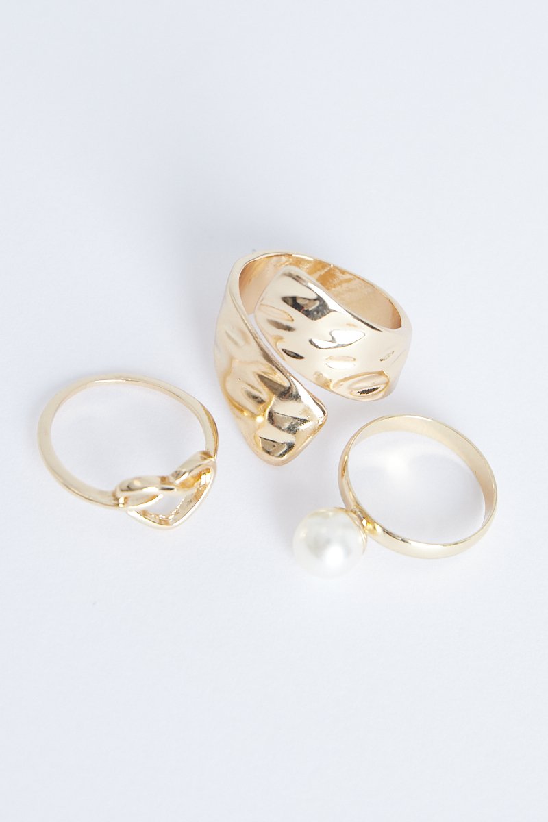 3 Pack Gold Rings - Stormy-Accessories