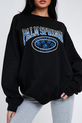 Black Oversized Palm Springs Sweatshirt - Libbi