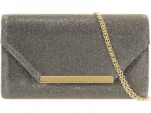Alexandra Glitter Envelope Clutch Bag-Bags