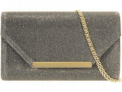 Alexandra Glitter Envelope Clutch Bag-Bags