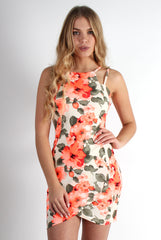 Alexis White Floral Strappy Dress-Dresses