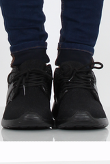 All Black Glitter Trainer - Rio-Trainers