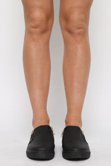 All Black Snakeskin Skater Shoes - Chelsea-Shoes