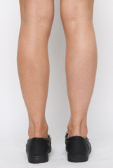 All Black Snakeskin Skater Shoes - Chelsea-Shoes