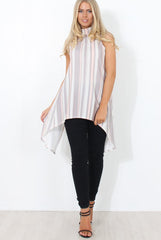 Alli Pink Split Back Top-Tops