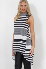 Alli White Split Back Top-Tops