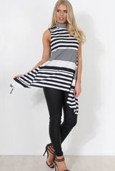 Alli White Split Back Top-Tops