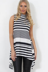 Alli White Split Back Top-Tops