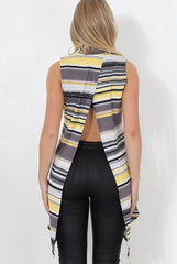 Alli Yellow Split Back Top-Tops