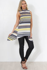 Alli Yellow Split Back Top-Tops