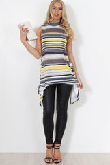 Alli Yellow Split Back Top-Tops