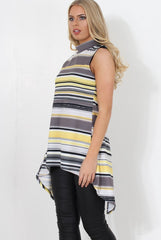 Alli Yellow Split Back Top-Tops