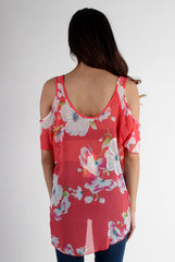 Alyssa Pink Floral Top-Tops