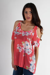 Alyssa Pink Floral Top-Tops