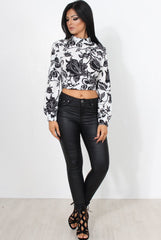 Anthea White Tie Back Top-Tops