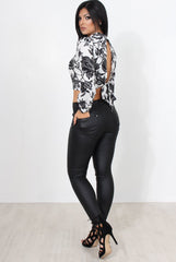 Anthea White Tie Back Top-Tops