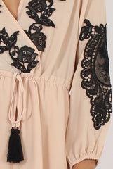 Apricot Applique Wrap Around Playsuit - Izzie-Playsuits