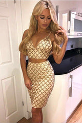 Apricot Glitter Diamond Co-ord Set - Kiya-Co-ords