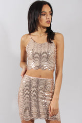 Apricot Sequin Skirt - Milda-Skirts