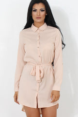 Archer Beige Shirt Dress-Dresses