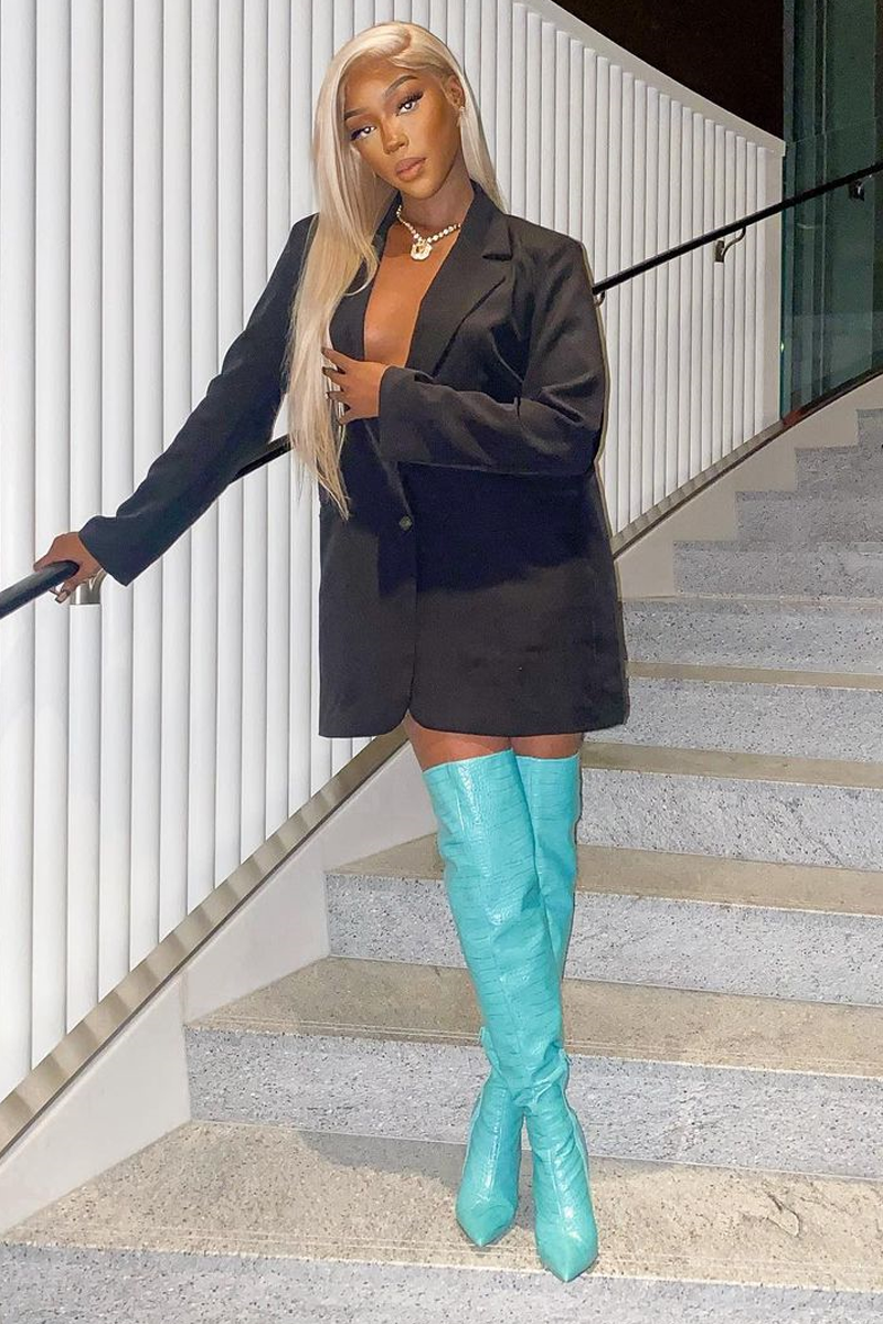 Black Oversized Blazer Dress - Janell