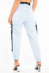 Baby Blue Utility Buckle Bralet And Trouser Set - Aaira-Bralets