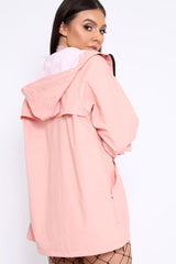 Baby Pink Hooded Rain Jacket - Fox-Jackets