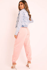 Baby Pink Oversized Joggers - Erica-Joggers