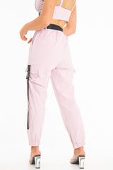 Baby Pink Utility Buckle Trouser - Zarie-Trousers