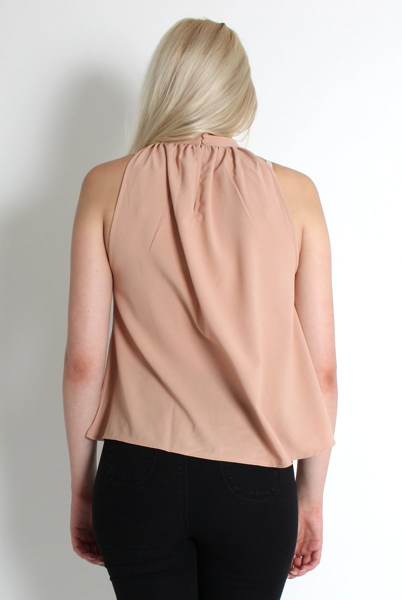 Bailey Nude High Neck Top-Tops