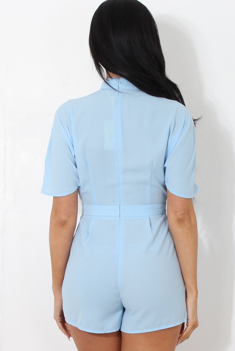 Ballon Blue V Front Playsuit-Playsuits