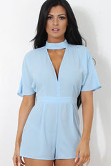 Ballon Blue V Front Playsuit-Playsuits