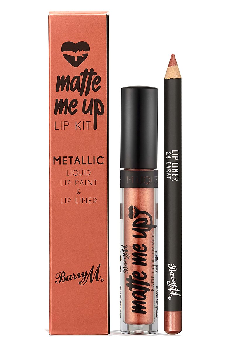Barry M 24 Carat Matte Metallic Lip Kit-Lips