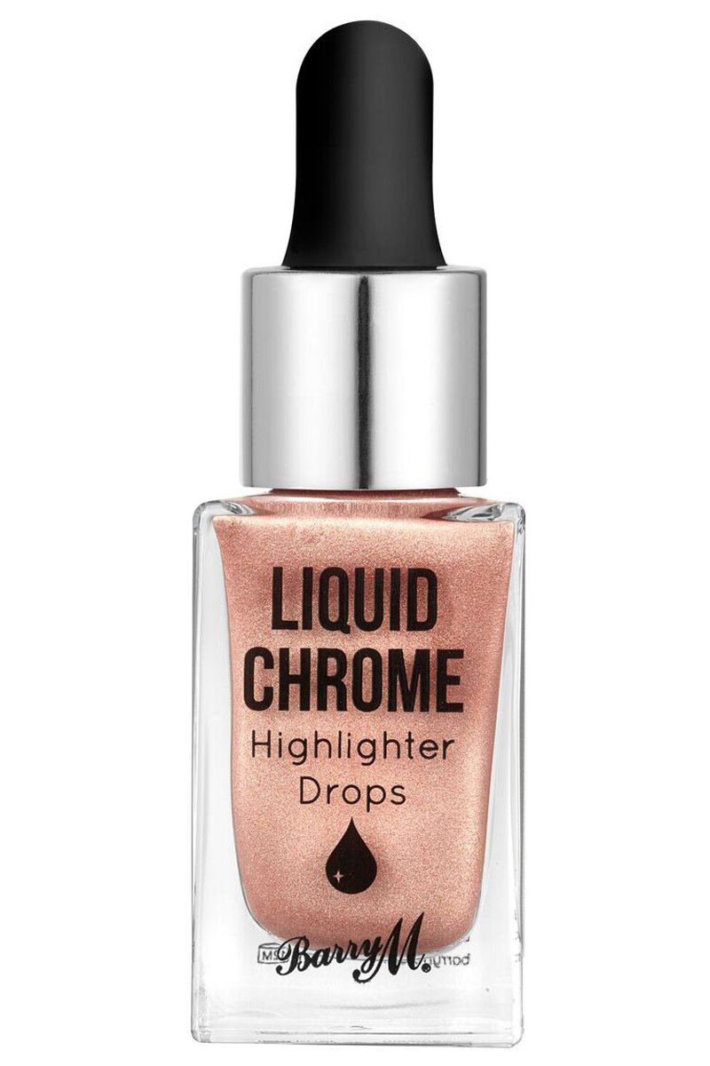 Barry M Liquid Chrome Highlighter Drops in Beam Me Up-Face