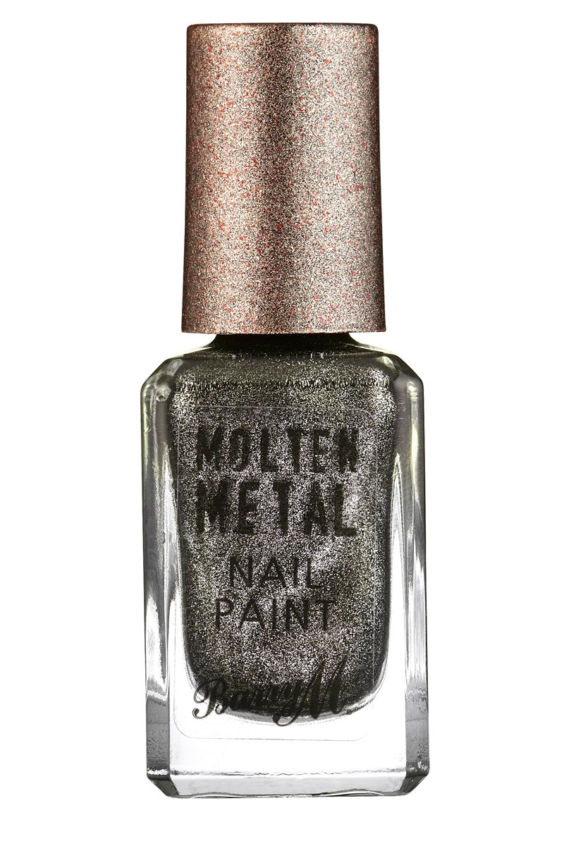 Barry M Molten Metal Nail Paint in Black Diamond-Nails