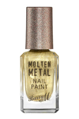 Barry M Molten Metal Nail Paint in Gold Digger-Nails