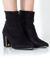 Bay Black Suede Ankle Boots-Boots