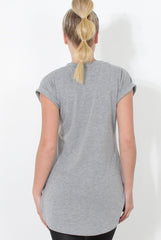 Beau Grey Slogan Top-Tops