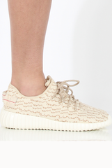 Beige And Camel Textured Trainers - Saint-Trainers