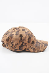 Beige Camoflage Print Cap Hat - Lannie-Hats