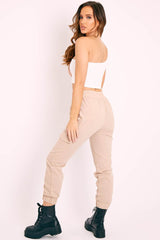 Beige Cargo Pocket Joggers - Teigen-Joggers