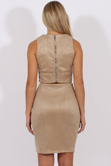 Beige Faux Suede Co-ord - Dorley-Co-ords