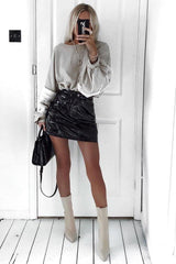 Beige Jumper with Fur Sleeves - Stephanie-Jumper