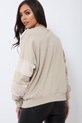 Beige Jumper with Fur on Front and Sleeves - Mercedes-Jumper
