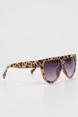 Beige Leopard Oversized Square Frame Sunglasses - Mylen-Sunglasses