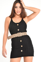 Beige Leopard Print Wide Belt - Myanni-Belts