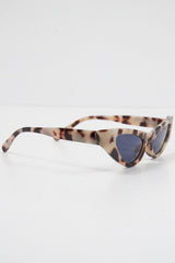 Beige Leopard Slim Cat Eye Sunglasses - Maribel-Sunglasses