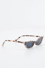 Beige Leopard Slim Pointed Cat Eye Sunglasses - Shelsy-Sunglasses